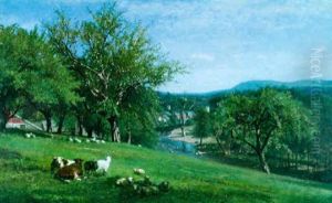 Overlooking The River by James McDougal Hart