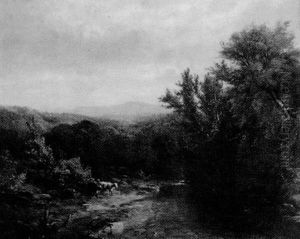 Cows At The River by James McDougal Hart