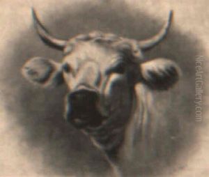 Head Of A Bull by James McDougal Hart