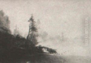 Misty Morning On Racket Lane by James McDougal Hart