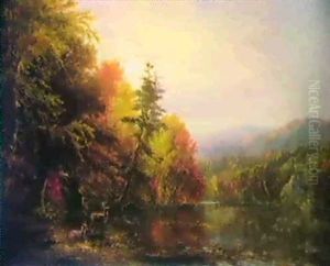 Autumn In The Adirondacks by James McDougal Hart