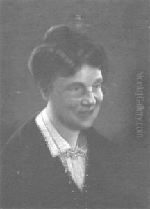 Portrait Of A Woman Wearing Glasses by Letitia Bonnet Hart