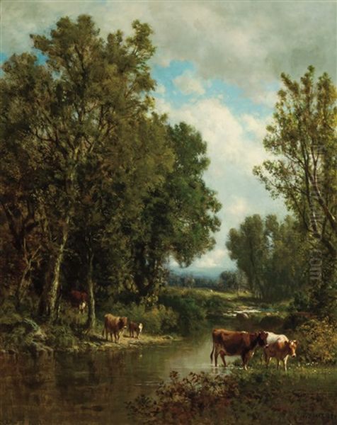 Cattle By The River - view 1