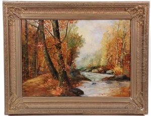 Autumn Stream And Study (verso)