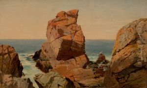 Rocks On The Shore by William M. Hart