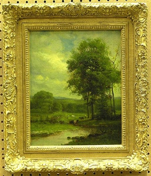 Meadow With Grazing Cattle - view 1