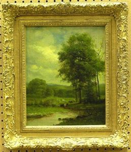 Meadow With Grazing Cattle