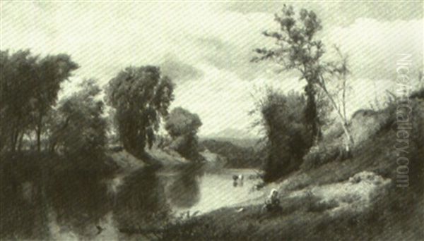 Figures By A River - view 1