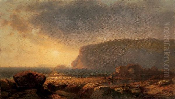 Rocky Coast At Sunset - view 1
