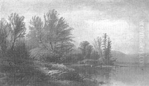 Autumn River Landscape by William M. Hart
