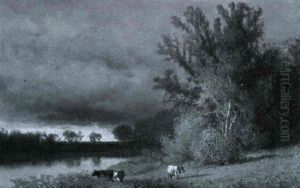 Cattle By An Autumn Stream by William M. Hart