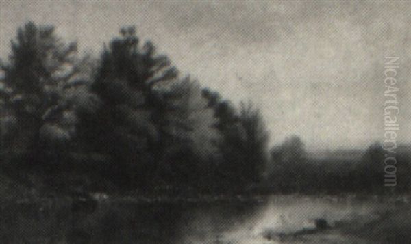 Landscape With Cattle Watering - view 1
