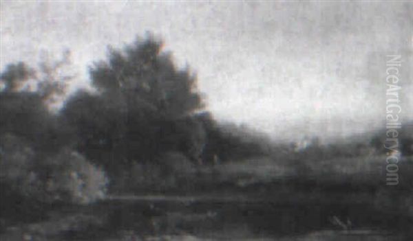 Landscape With Cattle Watering - view 1