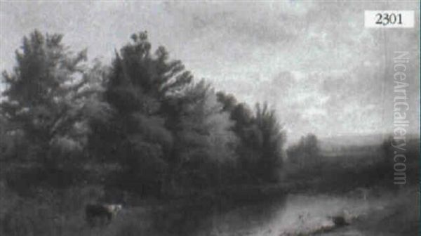 Autumn Landscape With Cattle - view 1