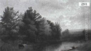 Autumn Landscape With Cattle by William M. Hart
