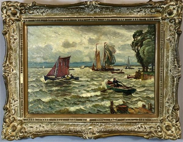 Sturmischer Abend Am Hintersee In Neuwarp - view 1
