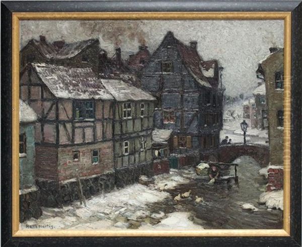 Verschneite Stadtbrucke (berliner Kiez) - view 1