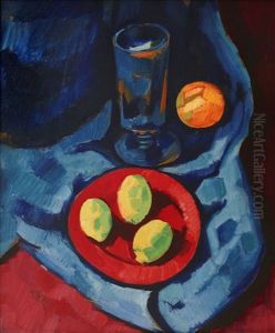 Portrait Of Miss J. Meek by Marsden Hartley