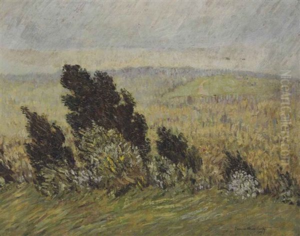 The Cedar Hedge (spring Breezes And Rains) Chestnut Hill, Boston, Massachusetts - view 1