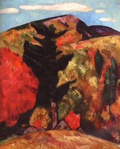 New Hampshire Autumn Landscape - Hills And Trees by Marsden Hartley