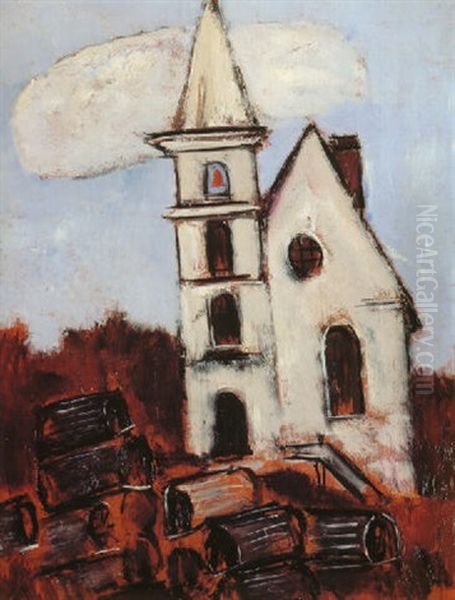 Church With Lobster Pots - view 1