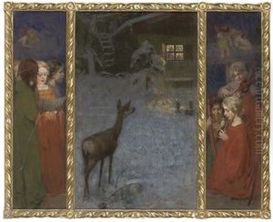 Christmas Night (tryptych) by Carl Hartmann