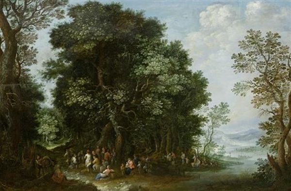 Waldlandschaft Mit Figurenstaffage - view 1