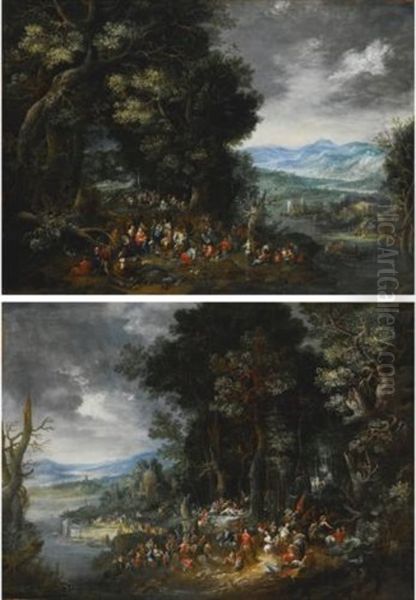 Landscape With The Conversion Of St. Paul; Landscape With St. John The Baptist Preaching (2 Works) - view 1