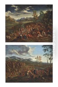 The Ark Of The Covenant (+ Moses On Mount Sinai; Pair) by Johannes Jakob Hartmann