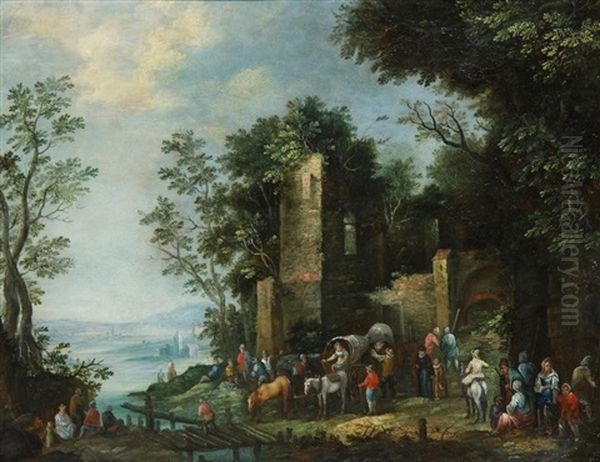 Landschaft Mit Einer Burgruine - view 1
