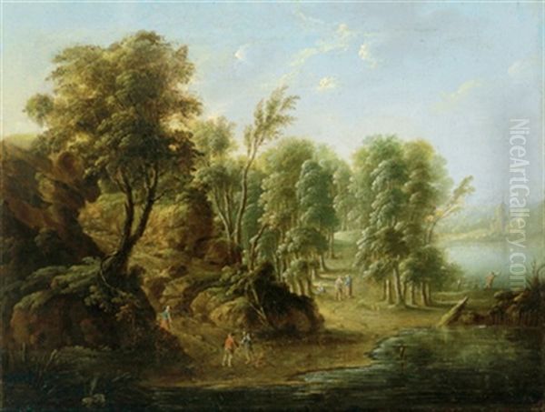 Waldlandschaft Mit Reisenden - view 1