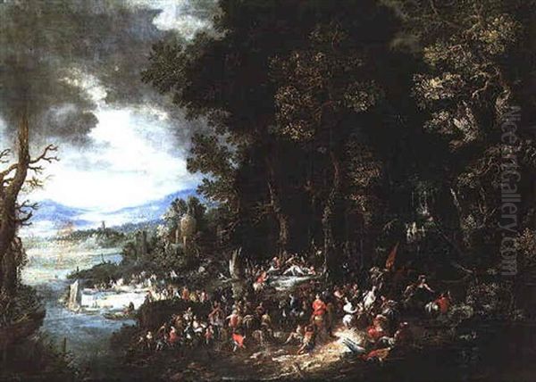 The Conversion Of St. Paul In A Wooded Landscape, An Extensive River Valley Beyond - view 1