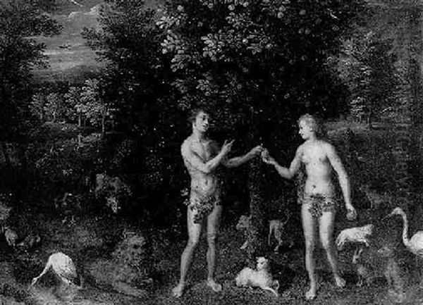 Adam Und Eva In Paradieslandschaft - view 1