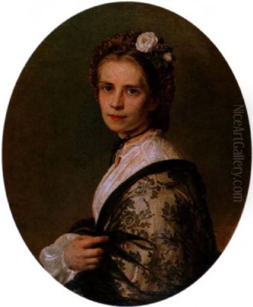 Albertine Schopwinkel, Geb. Deussen- Brustportrait In Jungen Jahren - view 1