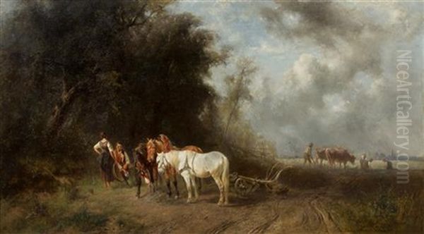 Pause During Plowing, 1869 - view 1
