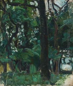 Forest Scapes Near Fuglsang (2 Works) by Oluf Hartmann