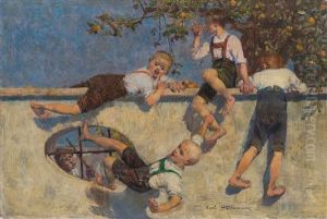 Die Apfeldiebe by Karl Hartmann