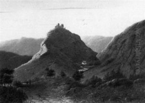Romantische Landschaft Mit Burgruine Romantische Landschaft Mit Burgruine