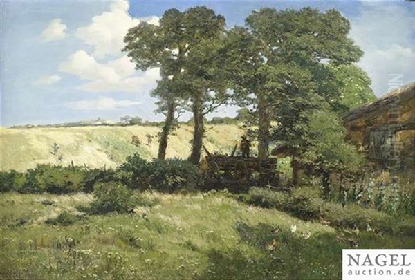 Field Landscape With Peasants In The Midday Heat - view 1