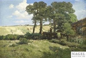 Field Landscape With Peasants In The Midday Heat by Heinrich Hartung the Elder