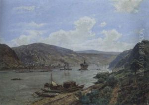 Der Rhein Bei Kaub Mit Der Pfalz Der Rhein Bei Kaub Mit Der Pfalz