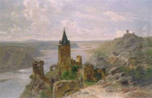 Rheinlandschaft Mit Burgrune by Heinrich Hartung the Elder