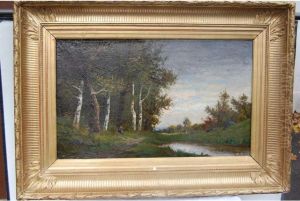 Paysanne Au Bord De L Etang by Pierre Ernest Ballue