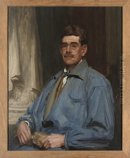 Self-portrait In Blue Overalls - view 1