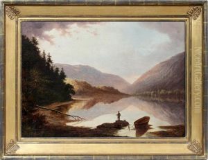 Landscape With Fisherman by Gunther Hartwick