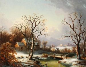 Rural Winter Landscape by Gunther Hartwick