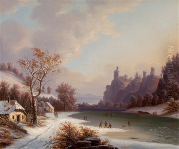 Ice Skating Scene - view 1