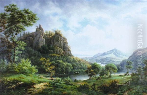 Artist Sketching An Extensive Vista - view 1