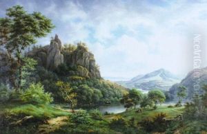 Artist Sketching An Extensive Vista