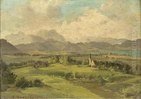 Landschaft In Den Voralpen Mit See - view 1